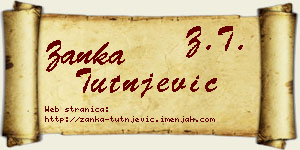 Žanka Tutnjević vizit kartica
